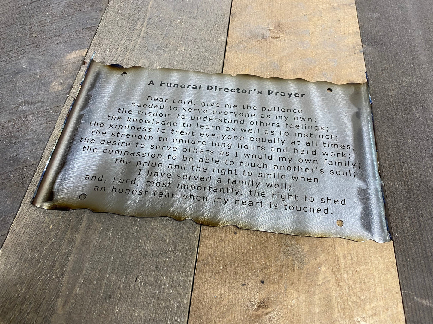 Funeral Director’s Prayer scroll wall art gift for morticians and undertakers