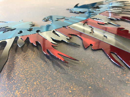 Patriotic metal American eagle wall art made from American steel