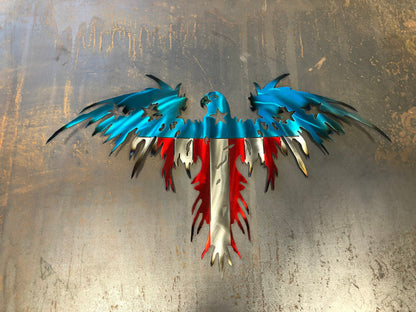 Patriotic metal American eagle wall art made from American steel