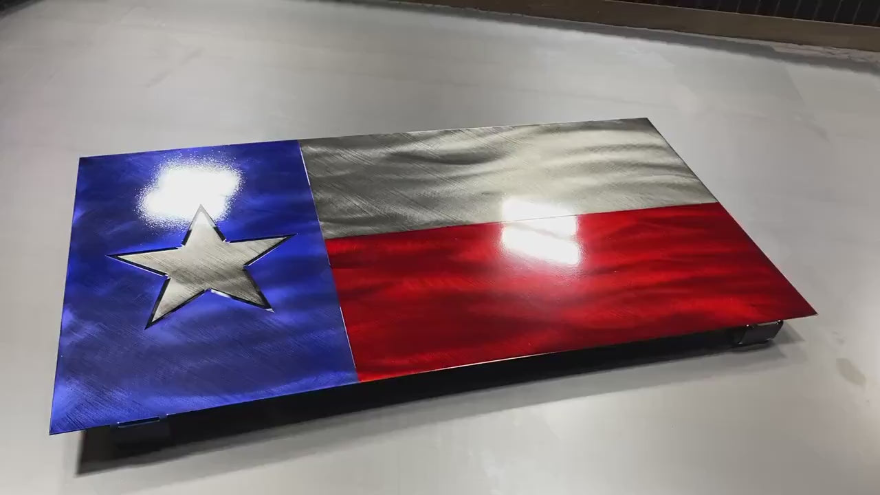 Metal Texas State Flag Powder Coated Wall Art