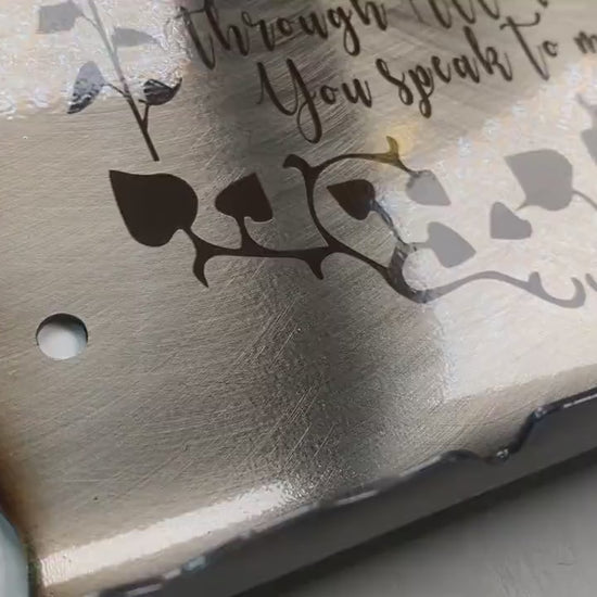 Laser etched Gardener’s Prayer sign made from American steel