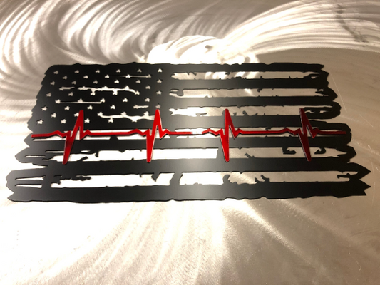 Two-Layer First Responder Flag – Custom Metal Tribute